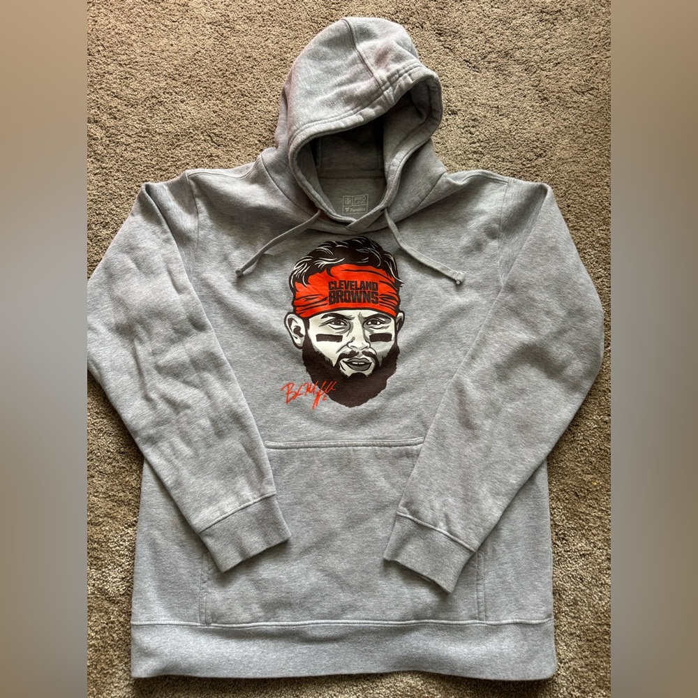 #214 Vintage Baker Mayfield, NFL fanatics proline hoodie